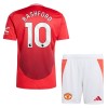 Maglia Manchester United Rashford 10 Bambino Prima Divisa 2024-25